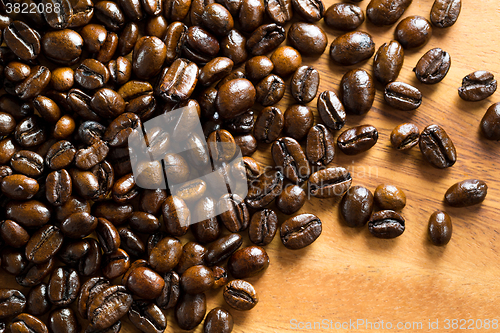 Image of Coffee on grunge wooden background