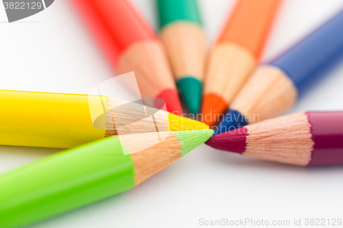 Image of Colour pencils isolated on white