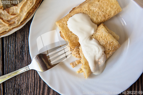 Image of Fried tasty pancakes 