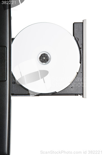 Image of cd or dvd in laptop drive