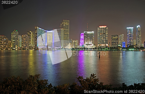 Image of Night over Miami, Florida, USA