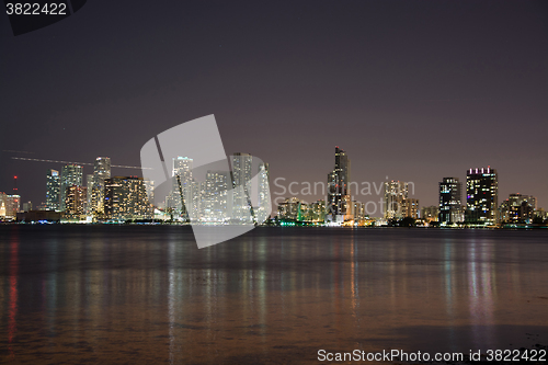 Image of Night over Miami, Florida, USA