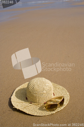 Image of sunglass and a summer hat