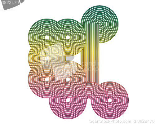 Image of geometric shape curved lines