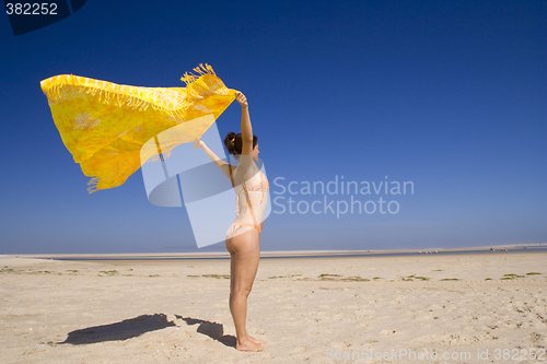 Image of woman feeling the breeze