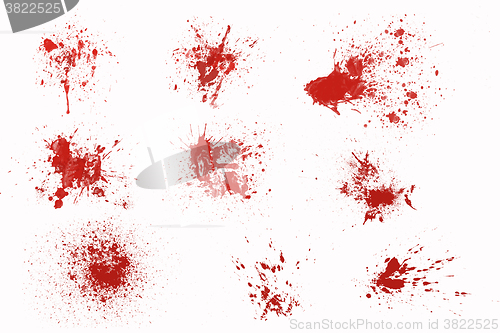 Image of Various blood splatter