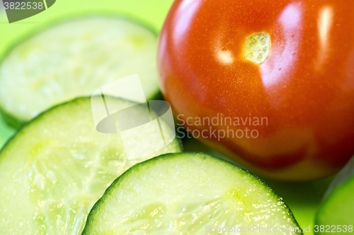 Image of Cucumbers and tomatoes