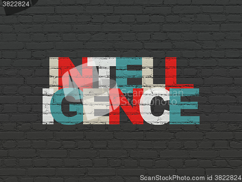 Image of Studying concept: Intelligence on wall background