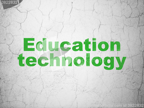 Image of Education concept: Education Technology on wall background