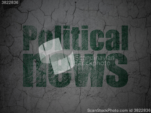 Image of News concept: Political News on grunge wall background