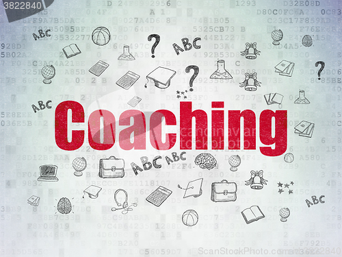 Image of Education concept: Coaching on Digital Paper background