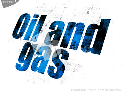 Image of Manufacuring concept: Oil and Gas on Digital background