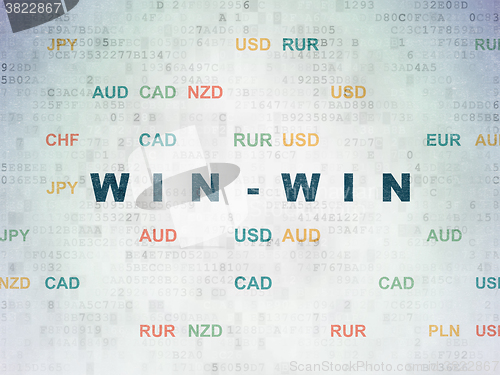 Image of Finance concept: Win-Win on Digital Paper background