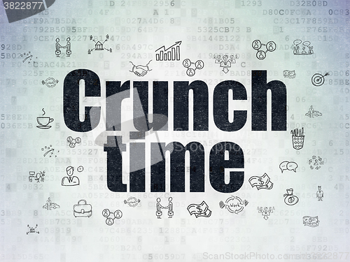 Image of Business concept: Crunch Time on Digital Paper background