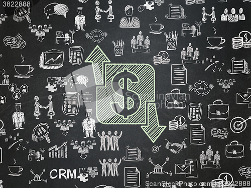 Image of Finance concept: Finance on School Board background