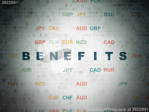 Image of Business concept: Benefits on Digital Paper background