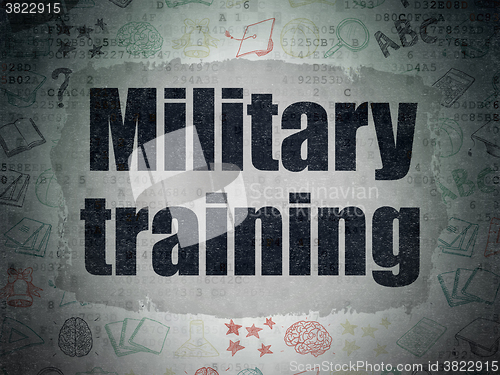 Image of Education concept: Military Training on Digital Paper background