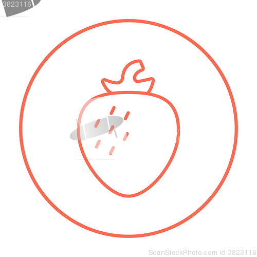 Image of Strawberry line icon.