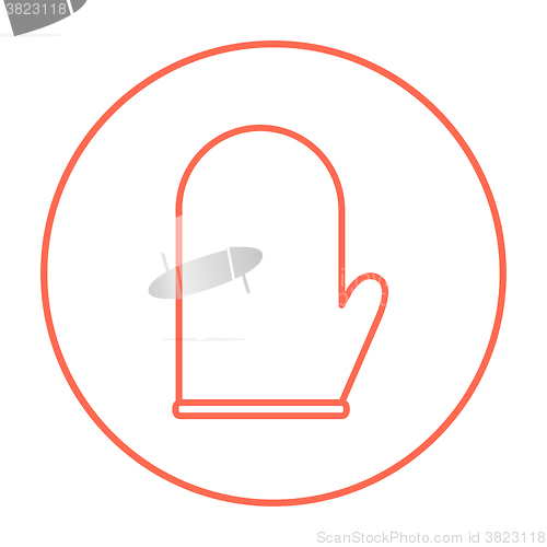 Image of Kitchen glove line icon.