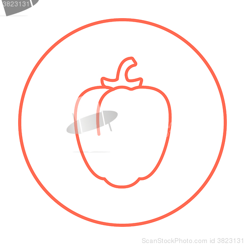 Image of Bell pepper line icon.