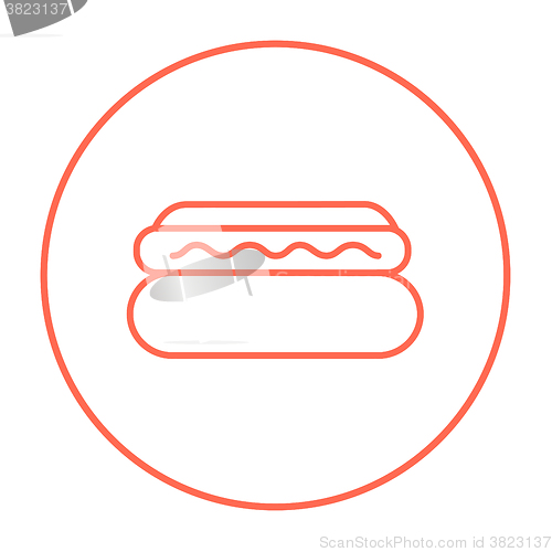 Image of Hotdog line icon.