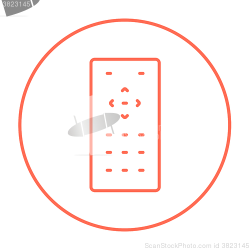 Image of Remote control line icon.