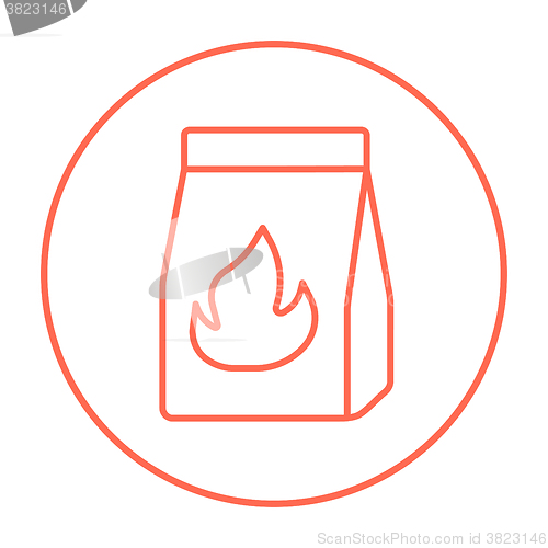 Image of Take-away meals package line icon.