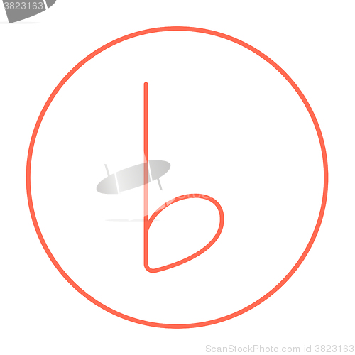 Image of Musical note line icon.