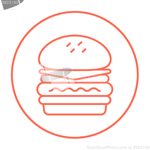 Image of Double burger line icon.