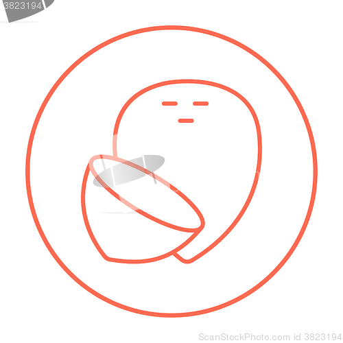 Image of Coconut line icon.