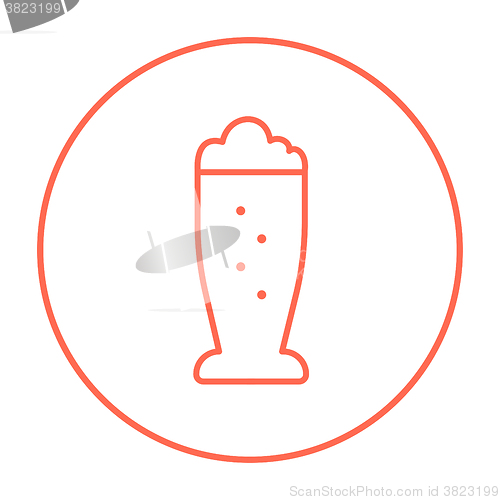 Image of Glass of beer line icon.