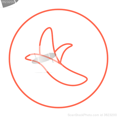 Image of Peeled banana line icon.