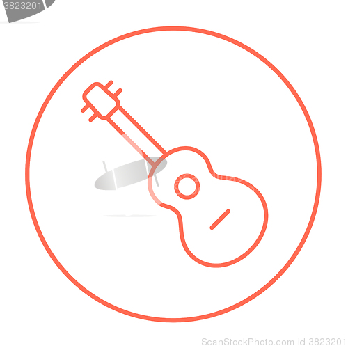 Image of Guitar line icon.