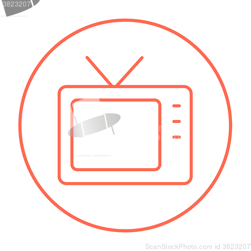 Image of Retro television line icon.