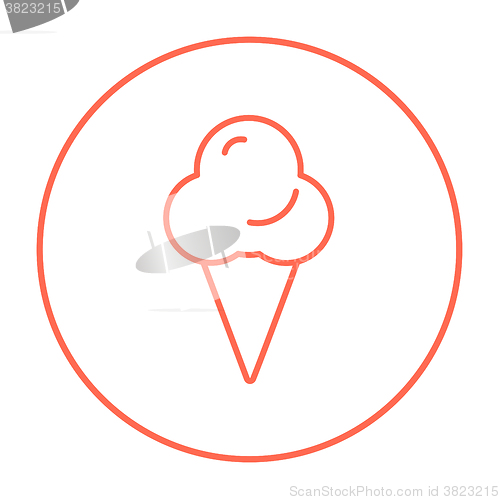 Image of Ice cream line icon.