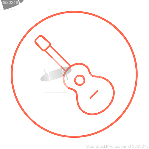 Image of Acoustic guitar line icon.