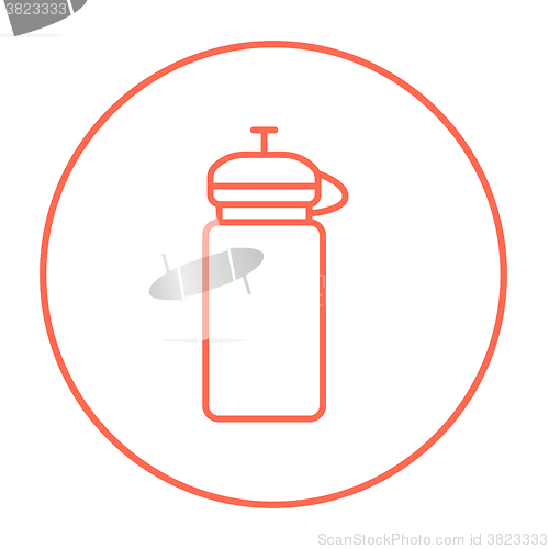 Image of Sport water bottle line icon.