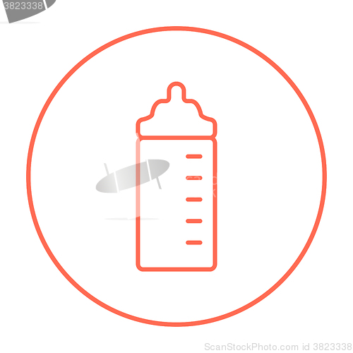 Image of Feeding bottle line icon.