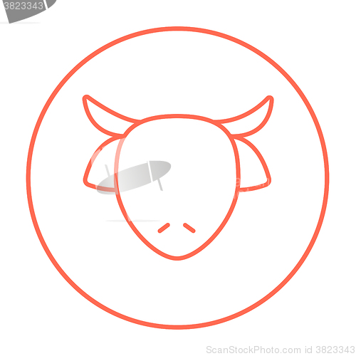 Image of Cow head line icon.