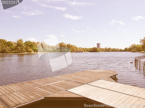 Image of Serpentine lake, London vintage