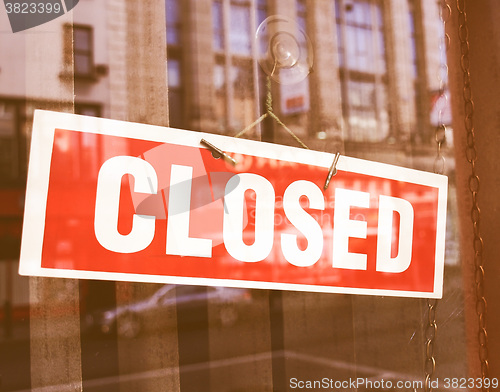 Image of  Closed sign vintage