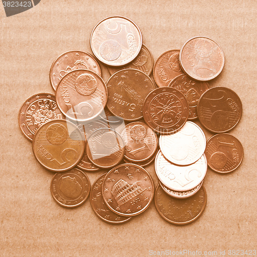 Image of  Euro coins vintage