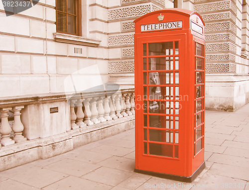 Image of London telephone box vintage