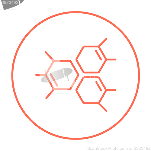 Image of Chemical formula line icon.