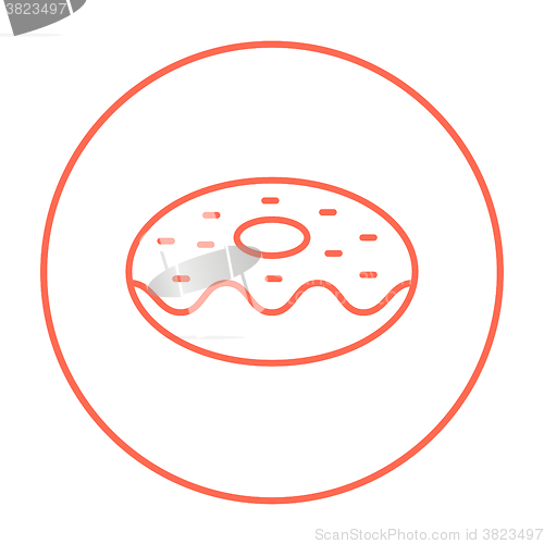 Image of Doughnut line icon.