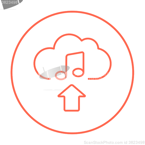 Image of Upload music line icon.