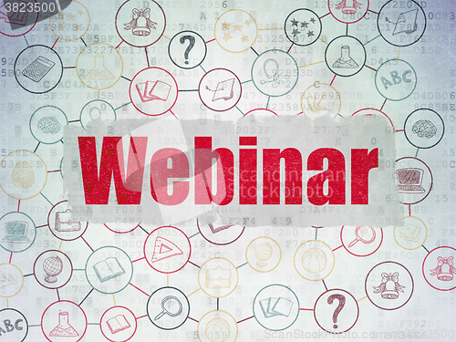 Image of Learning concept: Webinar on Digital Paper background