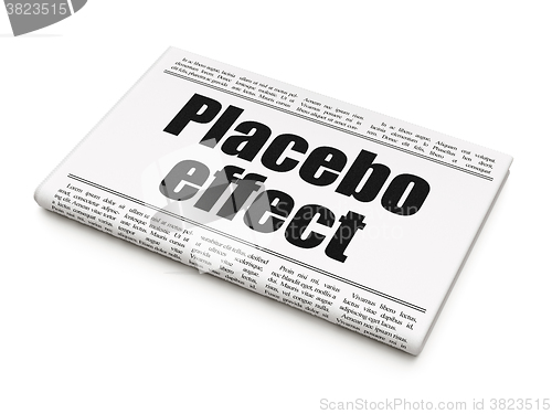 Image of Medicine concept: newspaper headline Placebo Effect
