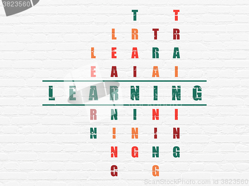 Image of Education concept: Learning in Crossword Puzzle