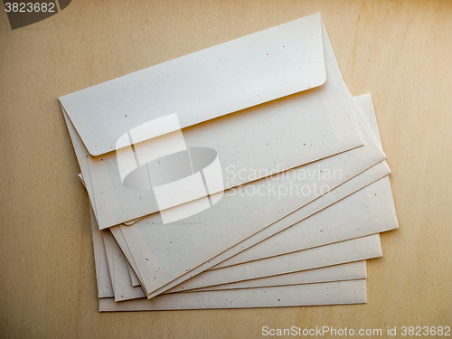 Image of Letter envelope on wood table